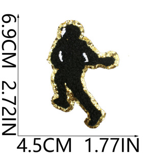 Patchs brodés personnalisés en gros, patchs brodés à repasser, logo brodé, patchs en chenille, lettres pour patchs de football - Product Image 4