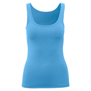 Camiseta de Tirantes de Punto de Color Sólido de Alta Calidad para Mujer, Cuello Redondo, Sin Mangas, Largo Regular, Estilo Casual, Color Rosa Fucsia - Product Image 3