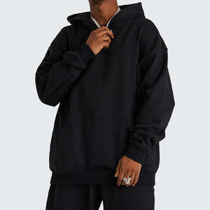 Custom 2024 nuevo Oversize ddrop hombro hombres sudaderas con capucha OEM peso pesado liso pullover hombres en blanco Sudadera con capucha de gran tamaño con logotipo personalizado - Product Image 4