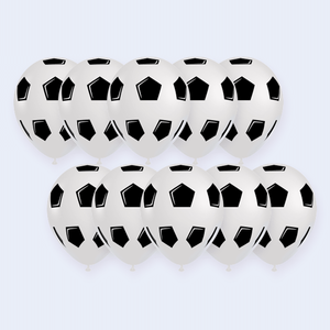 Ballons de football Party Love, 12 pièces par sac, pour décorations de fêtes sur le thème du football - Product Image 1