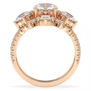 ขายส่งราคา14K โรสโกลด์แหวนหมั้นเพชรสำหรับผู้หญิงแหวนแต่งงานที่มีคุณภาพสูงเครื่องประดับชั้นดีสำหรับผู้หญิง - Product Image 6