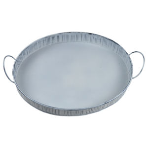 Top Six Bandeja de hierro galvanizado hecha a mano para servir bebidas Comida Hogar Restaurante Bar Decoración con Diseño Artesanal - Product Image 3