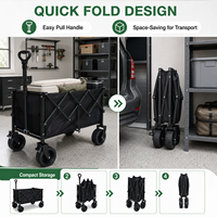 Chariot utilitaire pliable à quatre roues BNcompany pour pavés lisses, personnalisable, compatible OEM, gain de place pour le shopping