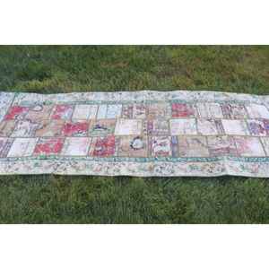 Vintage Turkish <b>Runner</b> Rug 2.8x8.4 ft, Green <b>Red</b> Solid Wool Rug - Product Image 4