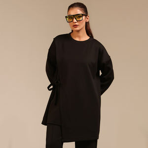 Tunique longue islamique pour femmes de haute qualité, coupe ample, tissu doux au toucher, avec lien latéral, pour un usage quotidien décontracté, prix de gros - Product Image 2