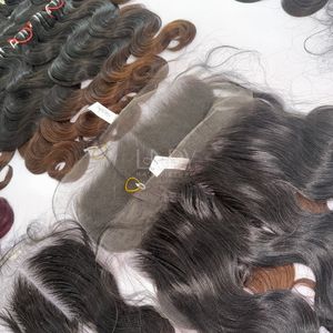 Extensiones de Cabello Natural de Alta Calidad, Color Ombre, Ondulado, con Frontal y Mechones para Hacer Pelucas - Product Image 4