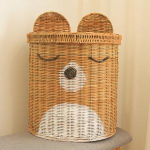 Wholesale Versatile Multifunctional Large Bedroom Use Water Hyacinth Laundry Hamper Storage Basket <b>Lids</b> Versatile Bags Baskets - Product Image 1