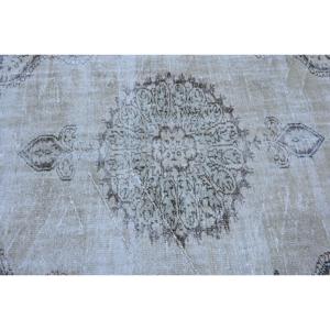 Tapis turc vintage, tapis de sol de 4,1x9,1 pieds, tapis en laine persan gris brun - Product Image 5
