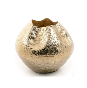 Vase à fleurs décoratif en métal pour la décoration de la maison ou du bureau Design contemporain Revêtement en poudre blanc fini - Product Image 6