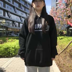 Sweat à capuche brodé écologique de qualité supérieure 340GSM Sweat-shirt en molleton lourd Streetwear surdimensionné Logo personnalisé en gros - Product Image 1