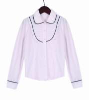 Uniformes Escolares Coreanos Blancos para Hombre, Ecológicos, 100% Algodón, Blusas y Camisas Escolares de Primavera