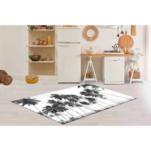 Alfombra con Estampado de Palmeras - Alfombra Decorativa para Exteriores con Diseño Costero Moderno, Alfombra Suave con Pelo Largo - Product Image 4