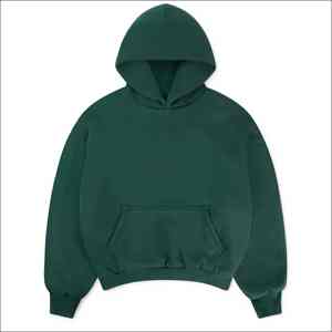 Sweat-shirt à capuche surdimensionné de haute qualité 500 g/m², logo personnalisé, uni, noir, lourd, coupe ample pour homme, unisexe - Product Image 5