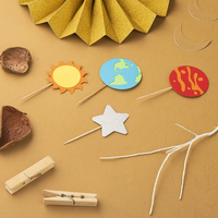 14 paket uzay Astronaut Cupcake Toppers roket gezegen ay dış uzay tema çocuklar doğum günü ve bebek duş süslemeleri için alır