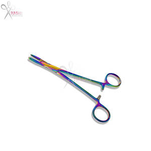 ที่จับเข็มเฮการ์แบบมีด้ามจับ หลายสี เคลือบไทเทเนียมสีรุ้ง สำหรับผ่าตัด พร้อมกรรไกรในตัว ล็อคได้ ทำจากสแตนเลส - Product Image 6