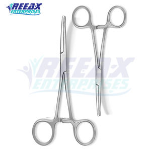 ชุดคีมจับเลือดสแตนเลสแบบตรงและโค้งของบริษัท REEAX ใช้ซ้ำได้ พร้อมโลโก้สั่งทำพิเศษ สำหรับการผ่าตัด - Product Image 3
