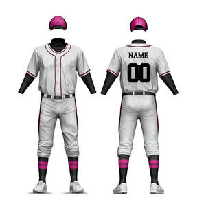 Nuevo diseño transpirable uniforme de béisbol al por mayor uniforme de béisbol sublimación traje de béisbol - Product Image 3