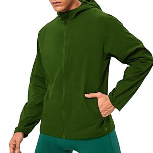 Secado rápido ecológico cálido portátil impermeable liso teñido deportes al aire libre secado rápido abrigos capucha reflectante personalizado hombres - Product Image 1