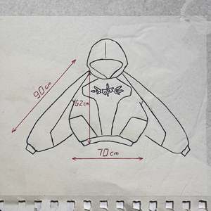 Sudadera Extra Grande con Diseño de Parches en Contraste y Logotipo Bordado en el Pecho, Estilo Urbano, Holgada, Unisex, Moderna, para Invierno - Product Image 5