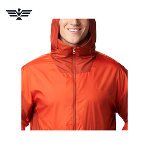 Veste coupe-vent à col montant pour homme avec logo personnalisé, style streetwear, vente en gros, toile fine, hiver, fermeture éclair avant, doublure en nylon OEM - Product Image 4