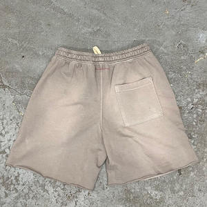 Men's Vintage Acid Wash Jogger <b>Shorts</b> Customizable Logo Waist Mid French Terry Cotton <b>Fleece</b> Canvas OEM Supply - Product Image 5