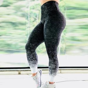 Mallas de gimnasio elásticas de talla grande para mujer, pantalones informales con estampado de entrenamiento, diseño de cielo cósmico de galaxia de fantasía, levantamiento de glúteos transpirable - Product Image 6
