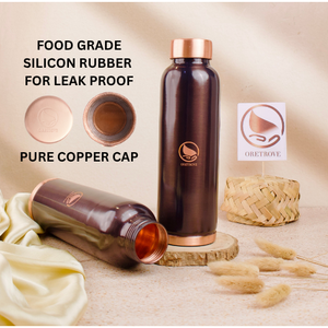 Bouteille d'eau ayurvédique en cuivre naturel antique en gros personnalisé certifié verres en métal pour l'entretien de la santé au meilleur prix! - Product Image 5