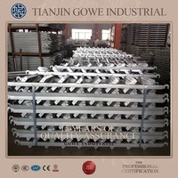 Q235 Großhandel Modern Style Stahl leiter Gerüst Treppen Stufen leitern Treppe für den Bau 450*1800*1725*2493mm Haken 44/50