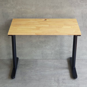 Escritorio Minimalista/Tradicional de Madera de Caucho con Patas de Hierro (Sistema de Montaje de 100x60cm) - Uso en Oficina/Familiar - Product Image 6