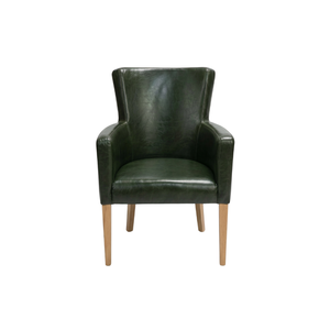 Fauteuil en cuir moderne avec pieds en bois, confortable, pour bureau, hall d'entrée, maison, salle d'attente. - Product Image 1