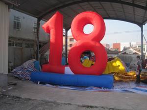 Globo Rojo Inflable de 18 Pulgadas para Eventos Publicitarios, Método de Inflado con Bomba de Aire Eléctrica - Product Image 1