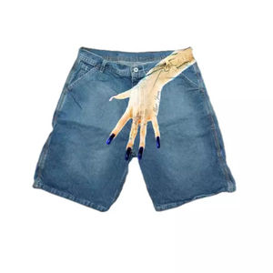 Hip Hop imprimé Denim Shorts hommes High Street marque de mode Shorts décontractés meilleur fournisseur 2025 - Product Image 5