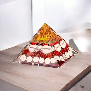 Kim tự tháp năng lượng orgone với tinh thể tự nhiên-Kim tự tháp tinh thần orgone <span class=keywords><strong>laxmi</strong></span>-<span class=keywords><strong>shree</strong></span> <span class=keywords><strong>yantra</strong></span> với các vật phẩm rudraksha & vastu - Product Image 4