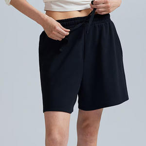 Women's Trendy Pattern Sport <b>Shorts</b> Breathable Material with Elastic <b>Waist</b> Closure Plain Dyed Techniques - Product Image 3