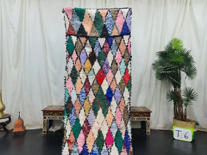 Vente en gros 100% Tapis de couloir multicolore noué à la main Tapis berbère marocain Design moderne touffeté pour la décoration de salon - Product Image 5