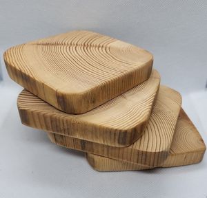 ชุดที่รองแก้วทำจากไม้4ชิ้นสำหรับอุปกรณ์ตกแต่งโต๊ะดื่มน้ำ - Product Image 3