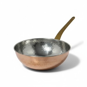 Hand Hammered Forged Copper Wok Pan Chinese Style <b>Carbon</b> Steel Frying Pot with Wooden Handle Gas <b>Stove</b> Applicable - Product Image 3