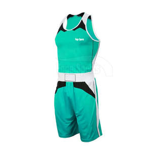 Nouvelle mode meilleure qualité en gros uniforme de boxe sur mesure 100% polyester respirant confortable léger couleurs personnalisées - Product Image 4
