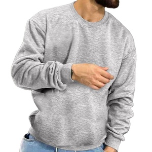 Heavy Weight 100% Cotton Wholesale Custom Logo Blank <b>Men's</b> Sweatshirt <b>Grey</b> Gsm Mock Neck French Terry Sweatshirt For <b>Men's</b> - Product Image 1