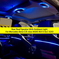 Altavoces Traseros de Techo X253 con Luz Ambiental para Mercedes-Benz GLC 2016-2022, Cubierta de Altavoces de Techo, Luz Ambiental LED, 3 Piezas