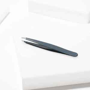 Pince à épiler à sourcils personnalisée professionnelle outils de beauté en acier inoxydable faits à la main Extension de pointe oblique équipement de travail de haute qualité - Product Image 2