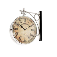 Horloge murale de la gare de fer Forme et taille personnalisées Horloge murale suspendue à un prix abordable