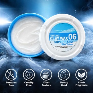 Argile coiffante pour cheveux 150ml, tenue forte, texture extensible, fini mat, volumisante, pour hommes, barbier, coiffure, argile naturelle, marque privée OEM - Product Image 1