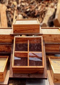 Boîte à bibelots en bois blanc en détresse 1 Vente chaude Cadeaux et artisanat Boîtes en bois Panneaux muraux fabriqués en Inde - Product Image 5