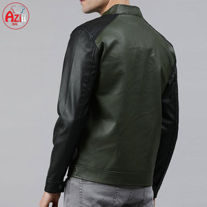Chaqueta de cuero de piel de vaca de calle alta para hombre, cuello levantado, logotipo frontal, alta calidad, gran oferta, el mejor diseño de invierno - Product Image 3