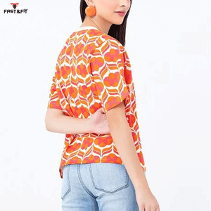 Camiseta de Punto para Mujer de Alta Calidad a Precio Económico, 100% Algodón, Personalizada, Informal, Veraniega, Ecológica, Corte Holgado, Hecha en Pakistán - Product Image 4