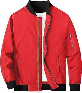 เสื้อแจ็กเก็ตสำหรับผู้ชายเสื้อโค้ทสีดำมีซิปป้ายตามสั่ง - Product Image 3