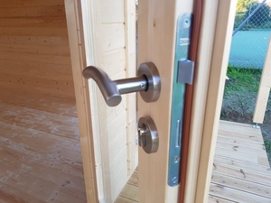 Casetta in Legno ad <span class=keywords><strong>Angolo</strong></span> - Rifugio Prefabbricato in Legno per il Giardino e il Tempo Libero all'Aperto - Product Image 5