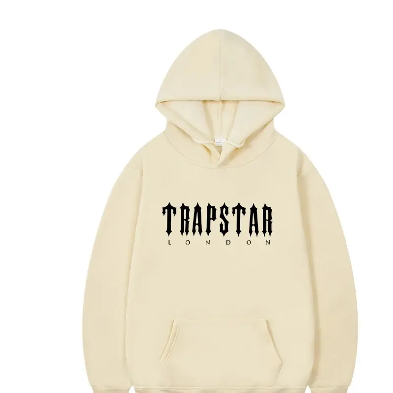 2024 Trapstar Men's High Quality Cotton Fleece Hoodie Oversized Unlined Pullover Sweatshirt Logo Print Xxs Size Fall Winter