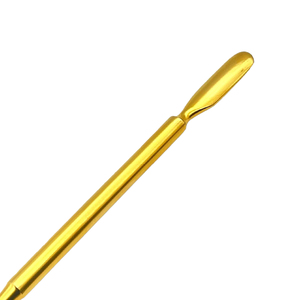 โลโก้ที่กําหนดเองสีทองสแควร์แบนหนังกําพร้าPusherมินิRose G Oldสแตนเลสเล็บหนังกําพร้าโดยZullo Industries - Product Image 3